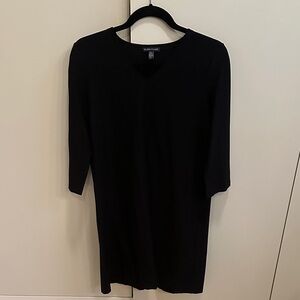 Eileen Fisher Black V-Neck Dress
